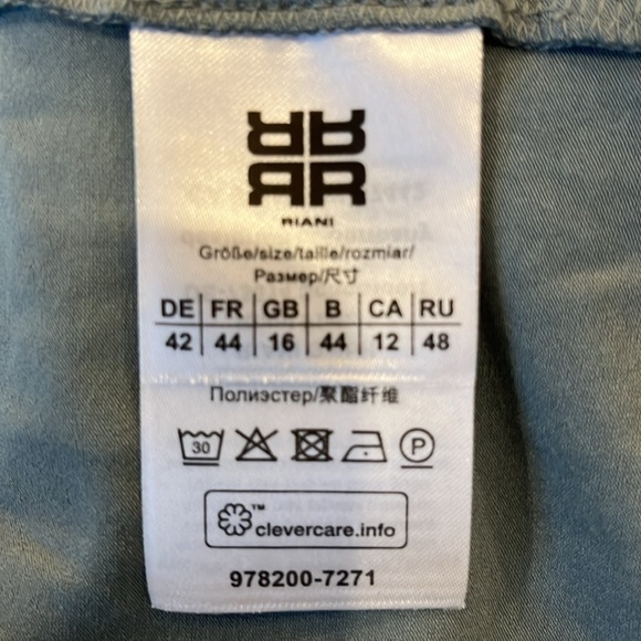 NWT Riani soft green camisole with ruffle trim at the shoulder and neckline - Picture 8 of 9